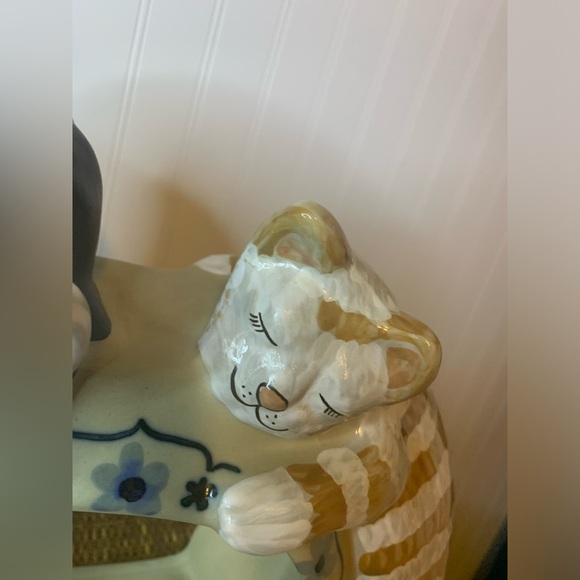 Vintage Louisville Stoneware Cat Fishbowl Holder “Classy Cat” EUC hard to find - Picture 5 of 16